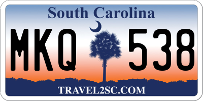 SC license plate MKQ538