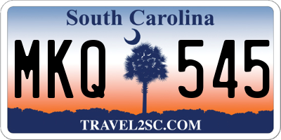 SC license plate MKQ545