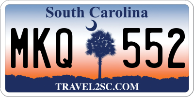 SC license plate MKQ552