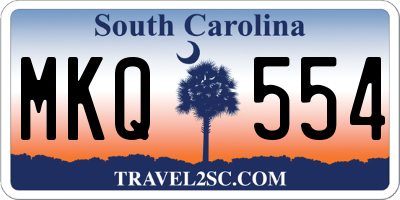 SC license plate MKQ554