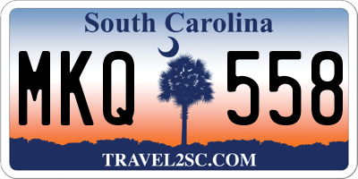 SC license plate MKQ558
