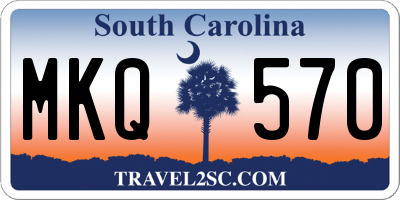 SC license plate MKQ570