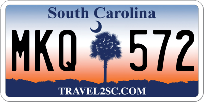 SC license plate MKQ572