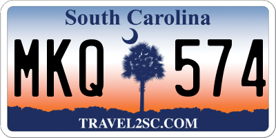 SC license plate MKQ574