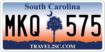SC license plate MKQ575