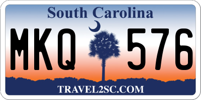 SC license plate MKQ576