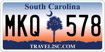 SC license plate MKQ578