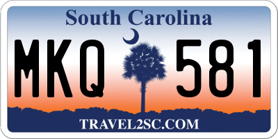 SC license plate MKQ581