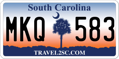 SC license plate MKQ583