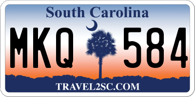 SC license plate MKQ584