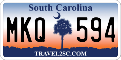 SC license plate MKQ594