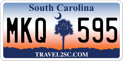 SC license plate MKQ595