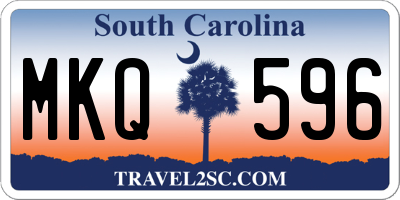 SC license plate MKQ596