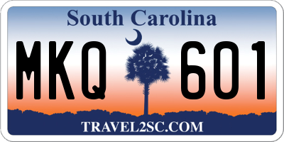 SC license plate MKQ601