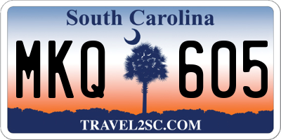 SC license plate MKQ605