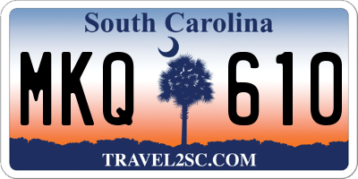 SC license plate MKQ610