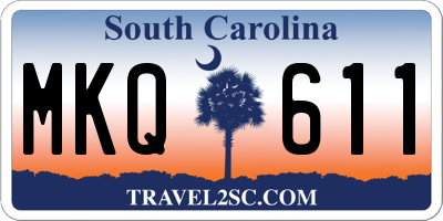SC license plate MKQ611
