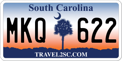 SC license plate MKQ622