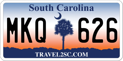 SC license plate MKQ626