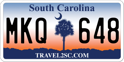 SC license plate MKQ648