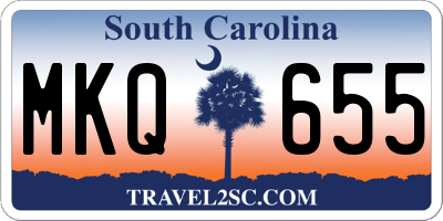 SC license plate MKQ655