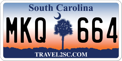 SC license plate MKQ664