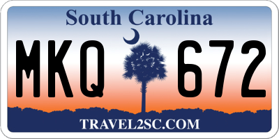 SC license plate MKQ672