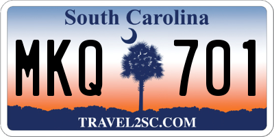 SC license plate MKQ701