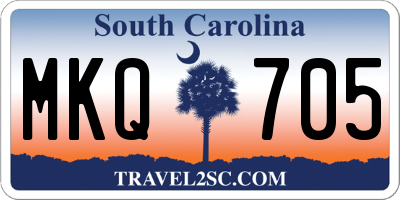 SC license plate MKQ705