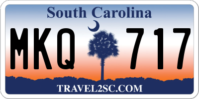 SC license plate MKQ717