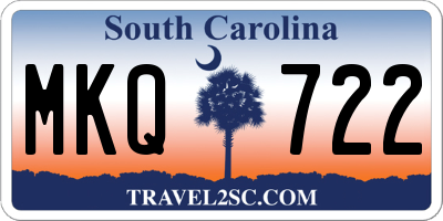 SC license plate MKQ722
