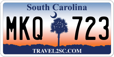 SC license plate MKQ723