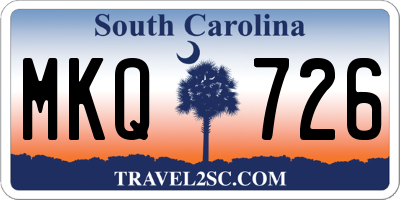 SC license plate MKQ726