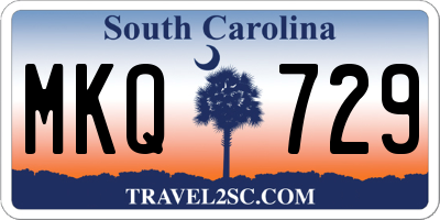SC license plate MKQ729