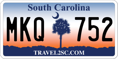 SC license plate MKQ752