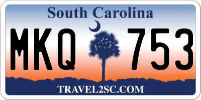 SC license plate MKQ753