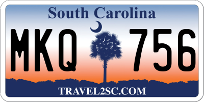 SC license plate MKQ756