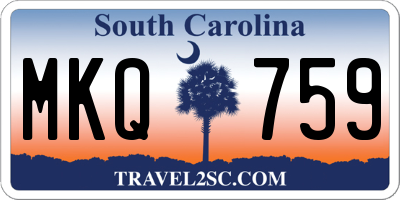 SC license plate MKQ759