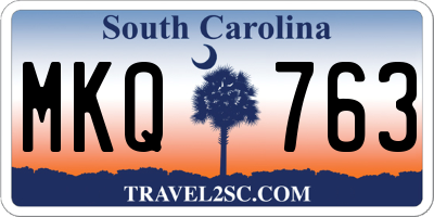 SC license plate MKQ763