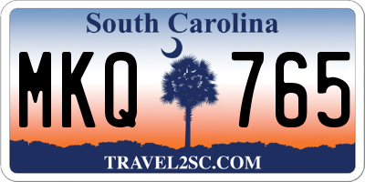 SC license plate MKQ765