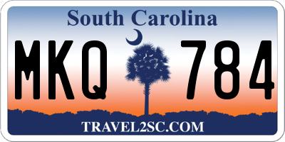 SC license plate MKQ784
