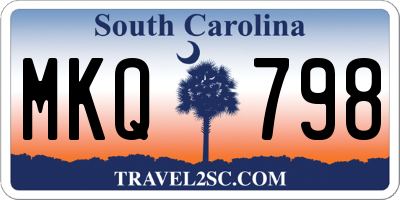 SC license plate MKQ798