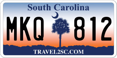 SC license plate MKQ812