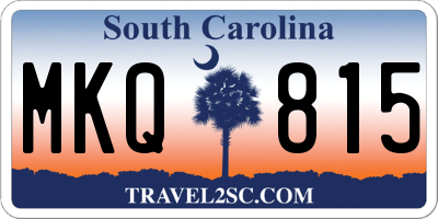 SC license plate MKQ815