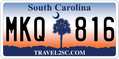 SC license plate MKQ816