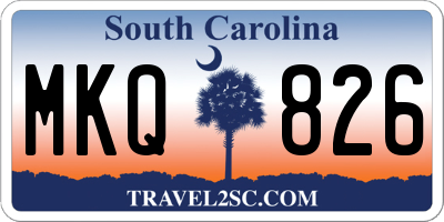 SC license plate MKQ826