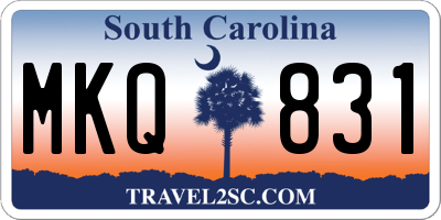 SC license plate MKQ831