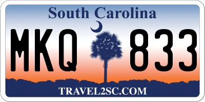 SC license plate MKQ833