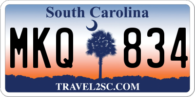 SC license plate MKQ834