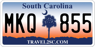 SC license plate MKQ855